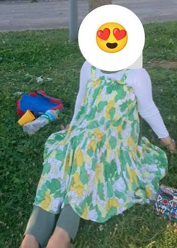 2K KızSarı Bohem Renkli Elbise sıtandat