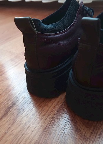 38 Beden Bordo Oxford kadın ayakkabı 38