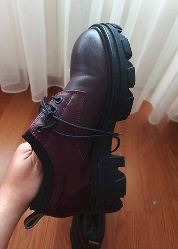 38 Beden bordo Renk Bordo Oxford kadın ayakkabı 38