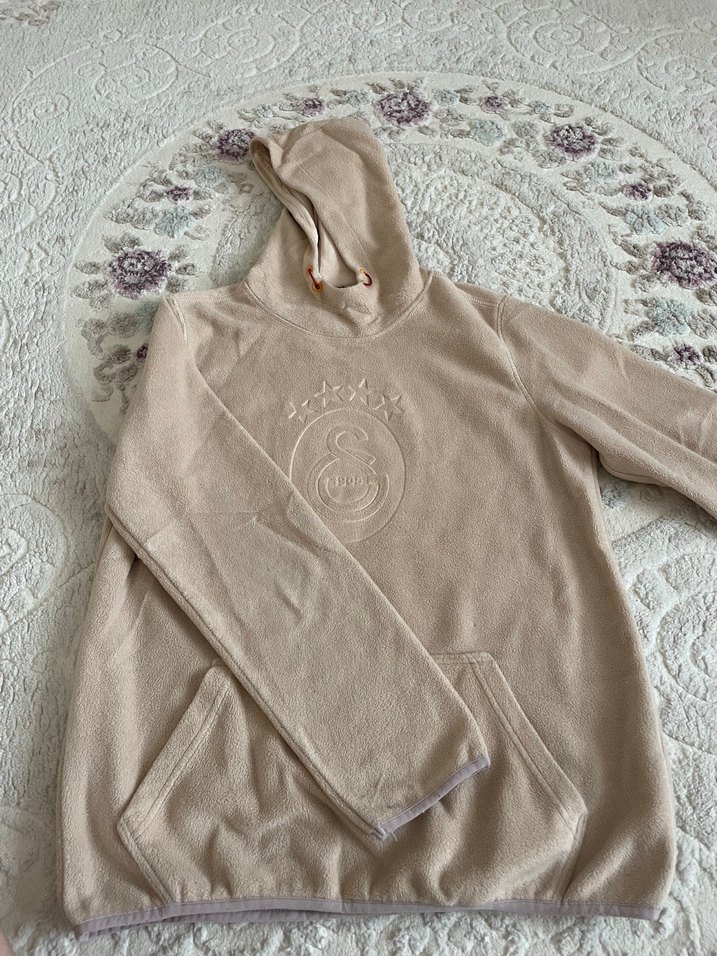 Kapüşonlu Bej  Sweatshirt - Görsel 2