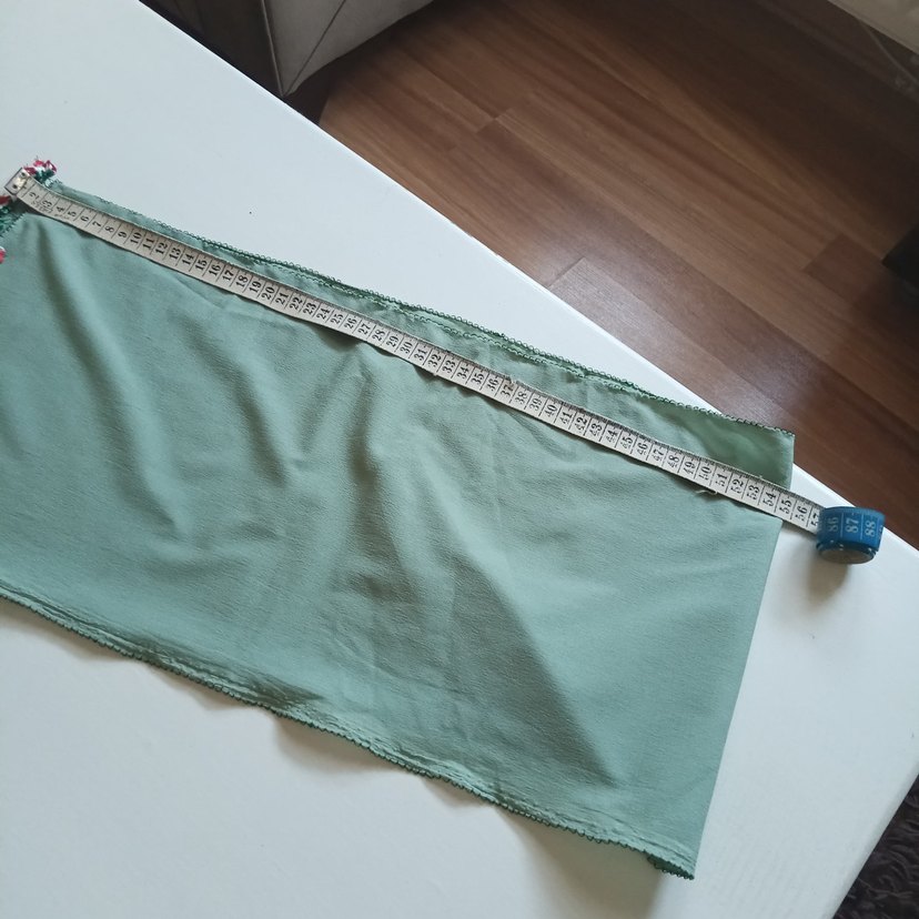 Volanlı Yeşil Bohem Kadın Fuları - Görsel 4