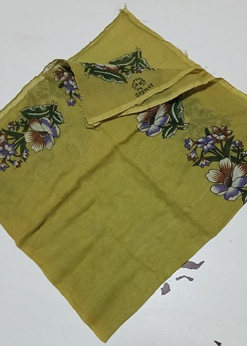 Yeşil Parlak Fermuarlı Bohem Eşarp - Görsel 2