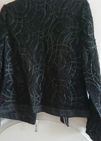 Nakışlı Siyah Gotik Kadın Ceket - Görsel 2