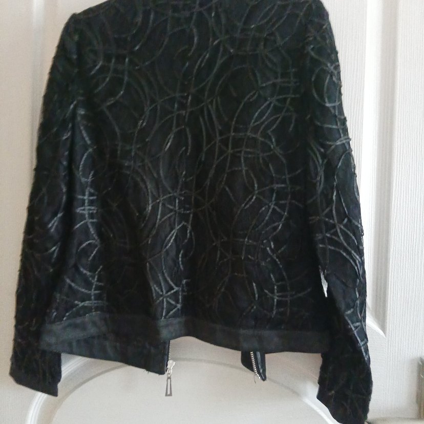 Nakışlı Siyah Gotik Kadın Ceket - Görsel 2