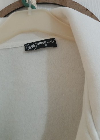 Düğmeli Beyaz Kadın Polar Ceket - Görsel 3