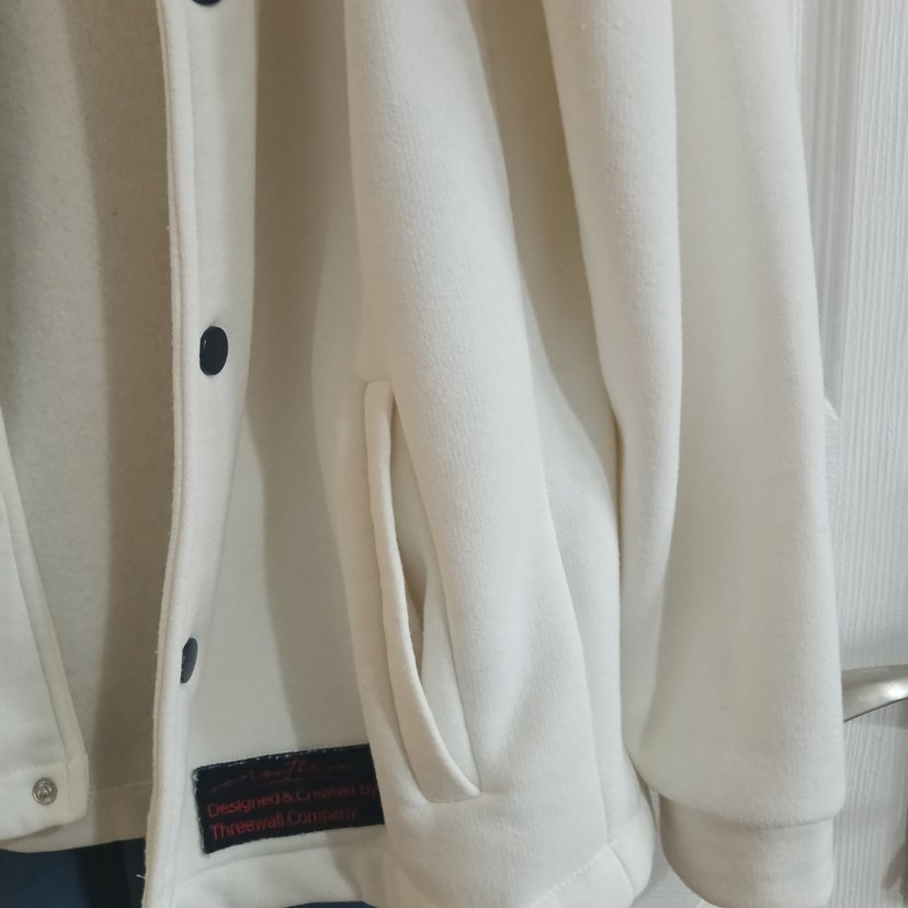 Düğmeli Beyaz Kadın Polar Ceket - Görsel 4