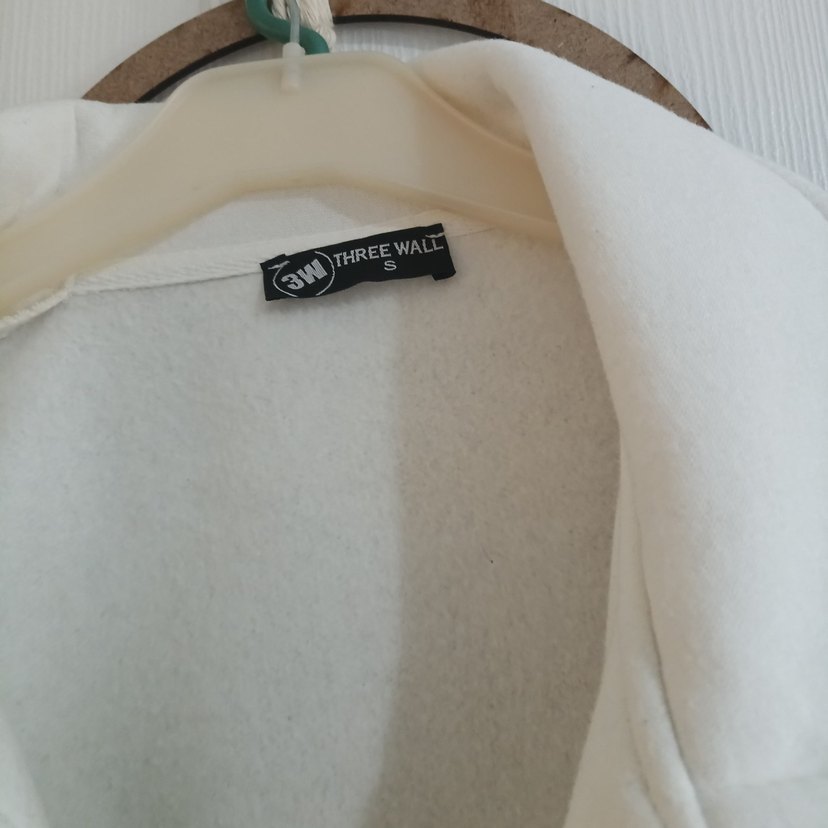 Düğmeli Beyaz Kadın Polar Ceket - Görsel 3