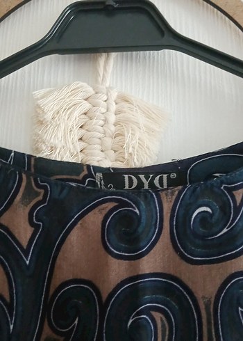 Desenli Mavi Kadın Bluz - Görsel 2