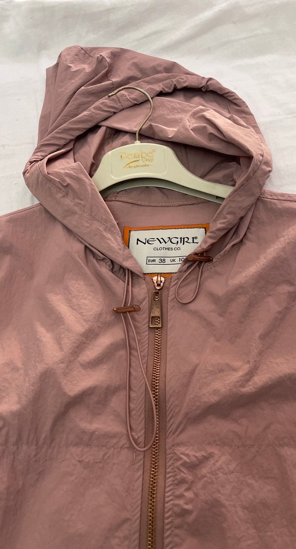 Kadın pudra Pembe Uzun yağmurluk - Görsel 2