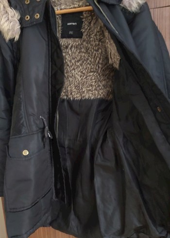 Siyah Kürklü Kadın Kışlık Mont - Görsel 7