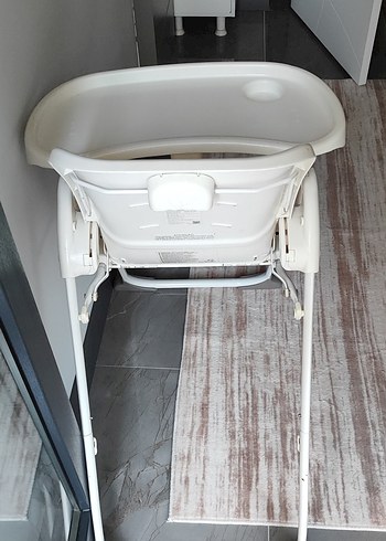 Beden beyaz Renk Gri-Beyaz Ayarlanabilir Bebek Mama Sandalyesi