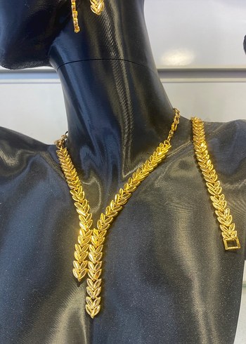 22 ayar altın kaplama set
