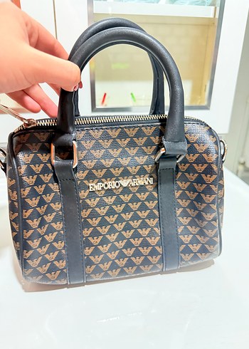 Emporio Armani Kahverengi Deri Kadın Çanta