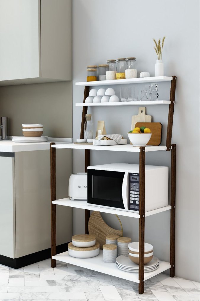 Diger Beyaz mutfak Rafı 74x40x88 cm - Görsel 3