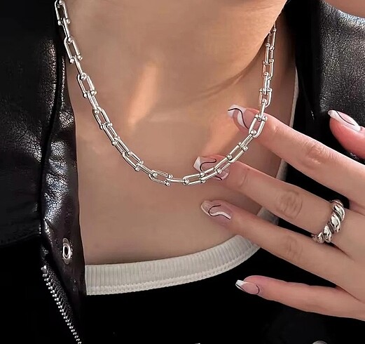 unpec | TİFFANY MODEL ÇELİK SILVER KADIN KOLYE