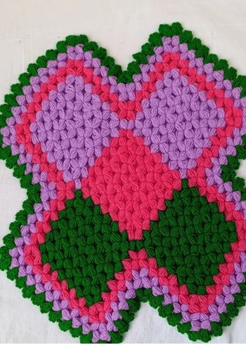 Renkli El Örgüsü Banyo lifi - Görsel 3