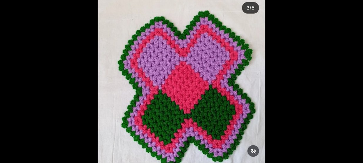 Renkli El Örgüsü Banyo lifi - Görsel 3