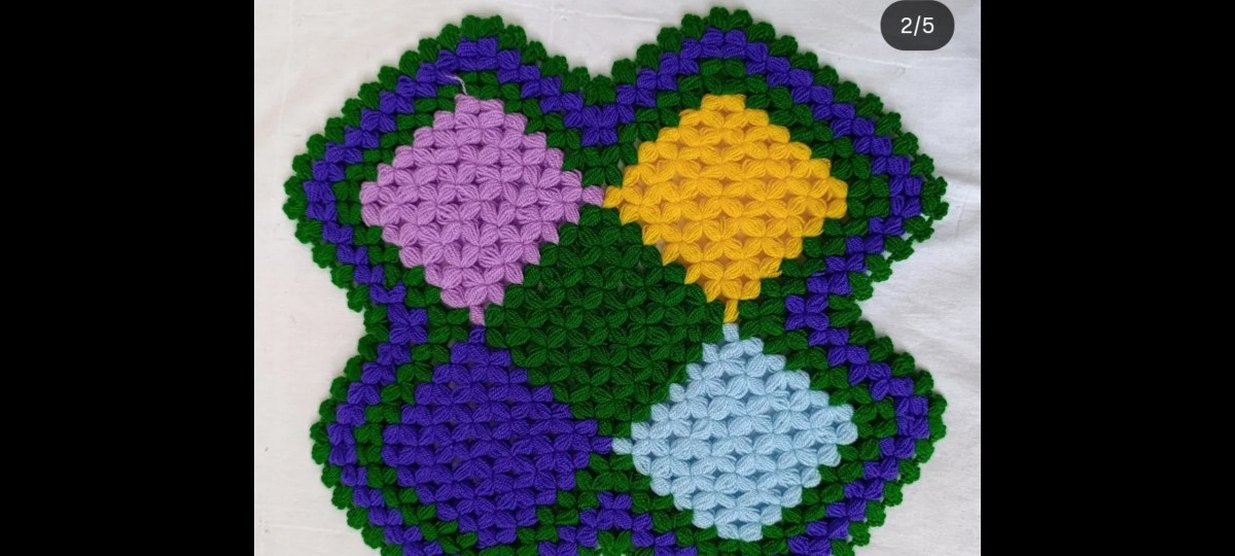 Renkli El Örgüsü Banyo lifi - Görsel 2