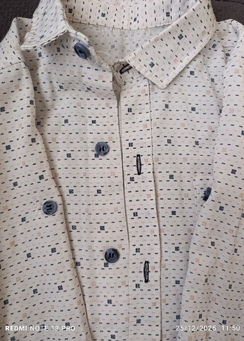 Erkek Çocuk Uzun Kollu Düğmeli Beyaz Gömlek - Görsel 3