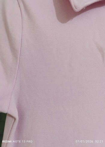 Kız Çocuk Pembe Polo Yaka Tişört Elbise - Görsel 3