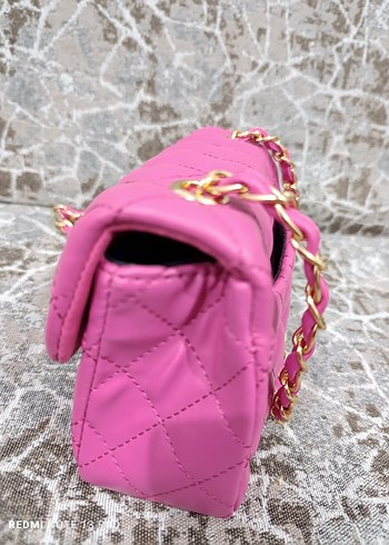 Chanel Pembe Deri Kadın Çanta - Görsel 5