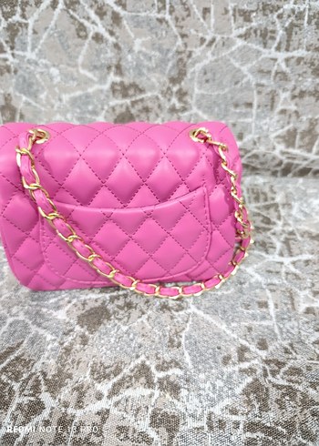 Chanel Pembe Deri Kadın Çanta - Görsel 6