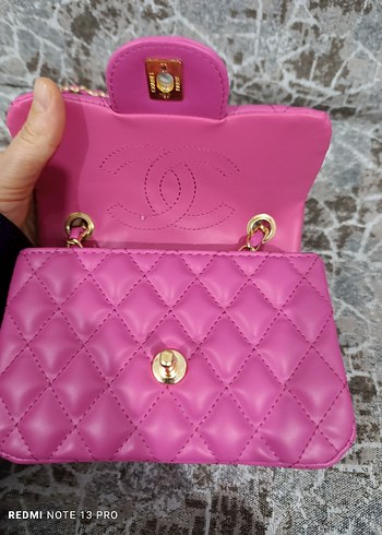 Chanel Pembe Deri Kadın Çanta - Görsel 2