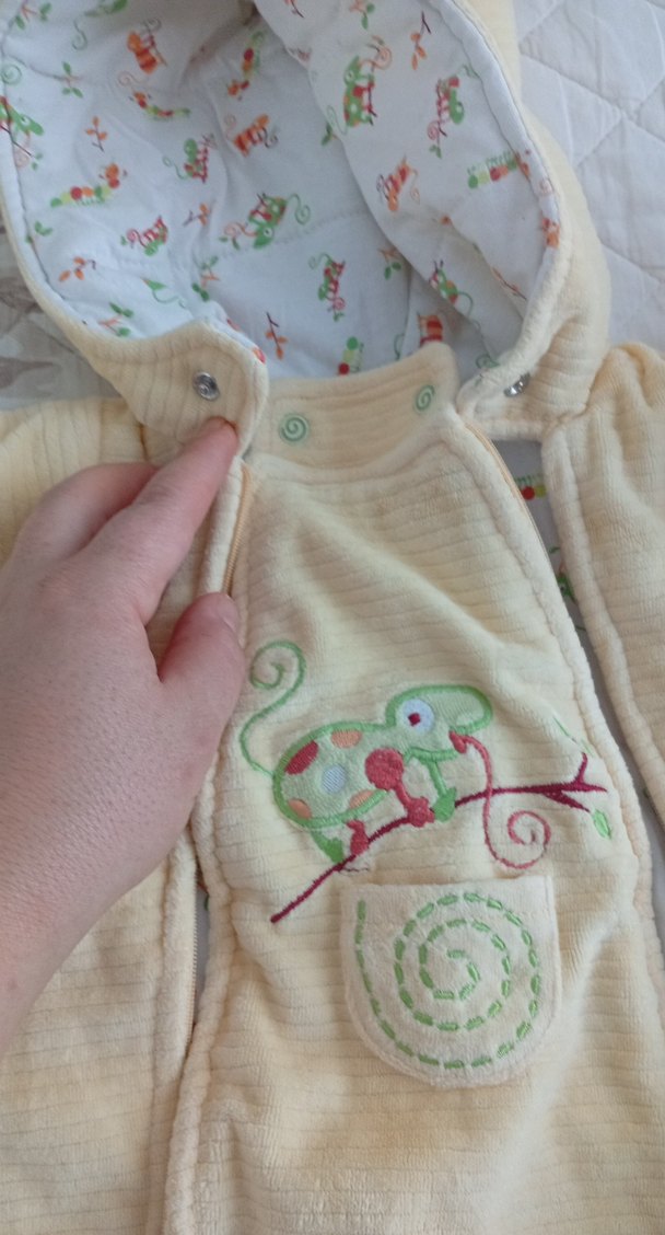 Nakışlı Fermuarlı bebek Tulumu .hem kıza hem erkeğe olur - Görsel 4