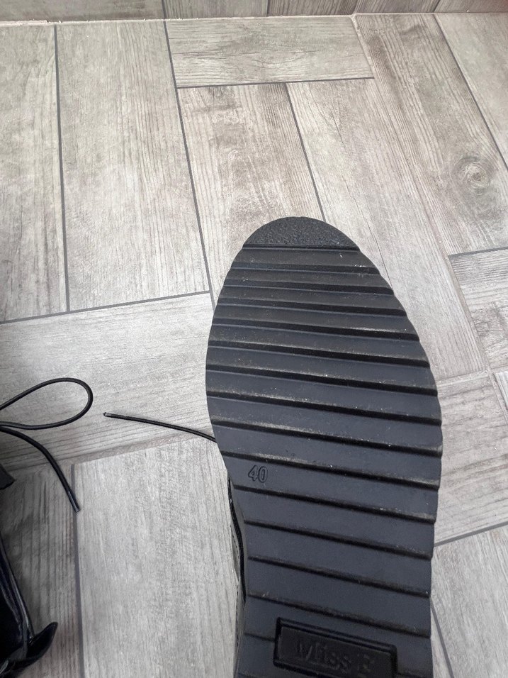 Siyah Rugan Kadın Oxford Stiletto Miss F marka (Flodan alındı) - Görsel 4