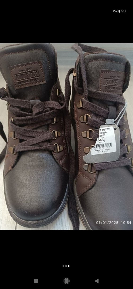 Kahverengi Deri Erkek Botları - Görsel 3