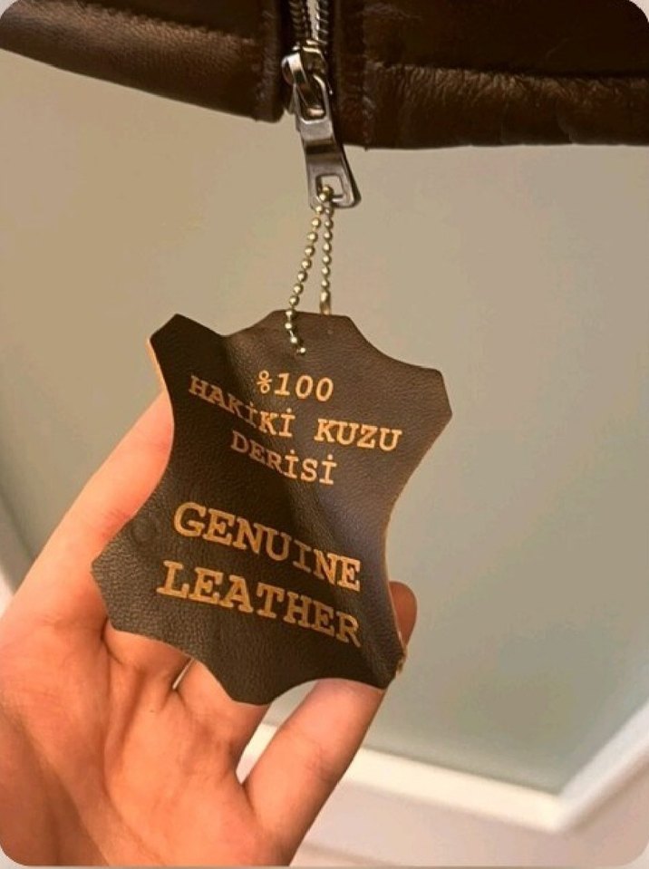 Deri Erkek Biker Yelek, Kahverengi, Fermuarlı Gerçek Deri Yelek - Görsel 4