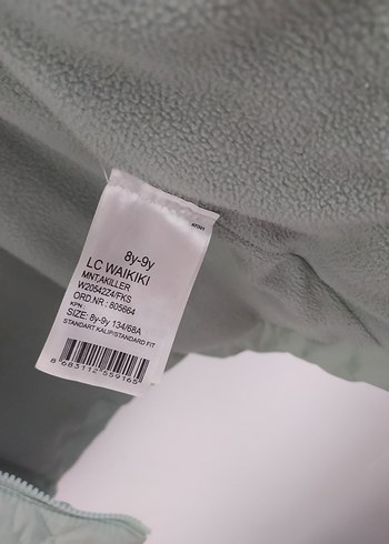 Kız Çocuk Su Yeşili Fermuarlı Mont - Görsel 5