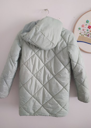 Kız Çocuk Su Yeşili Fermuarlı Mont - Görsel 3