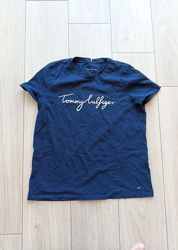 Tommy Hilfiger Lacivert Baskılı Tişört