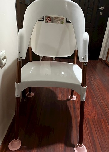 Pastel Pembe Bebek Mama Sandalyesi - Görsel 4