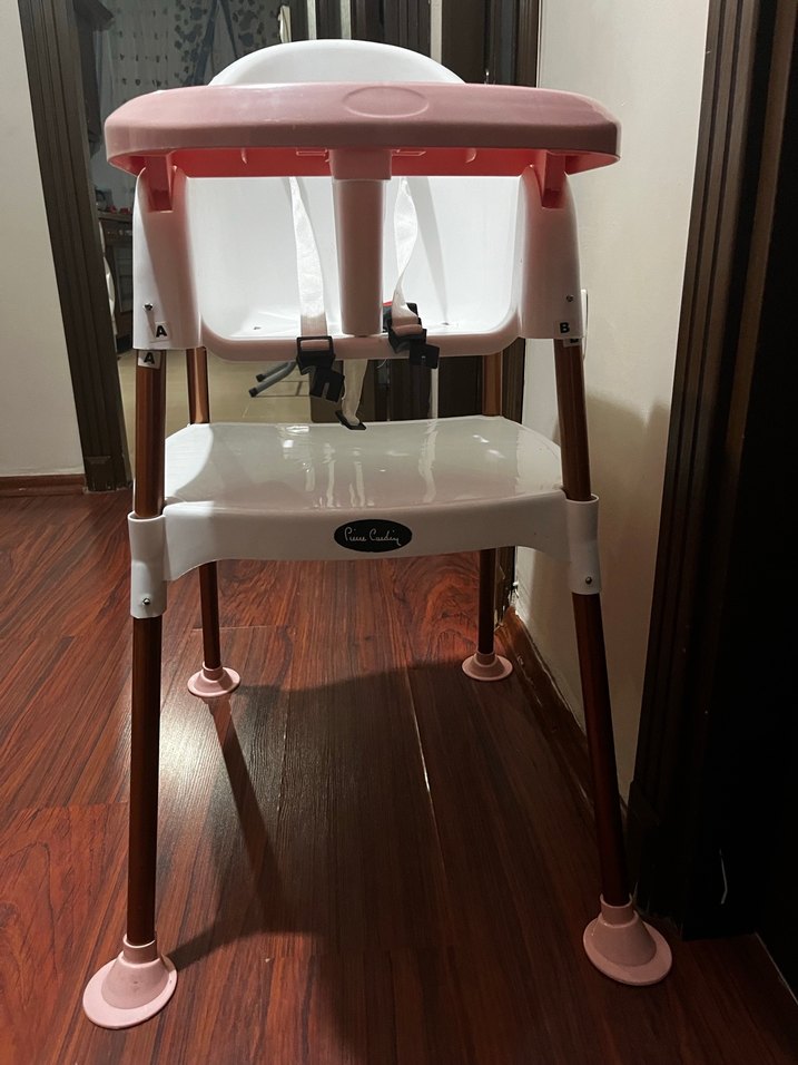 Pastel Pembe Bebek Mama Sandalyesi - Görsel 3