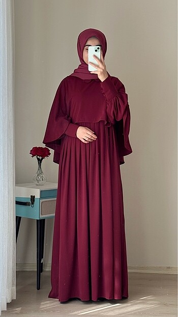 Lalezar Elbise- Bordo