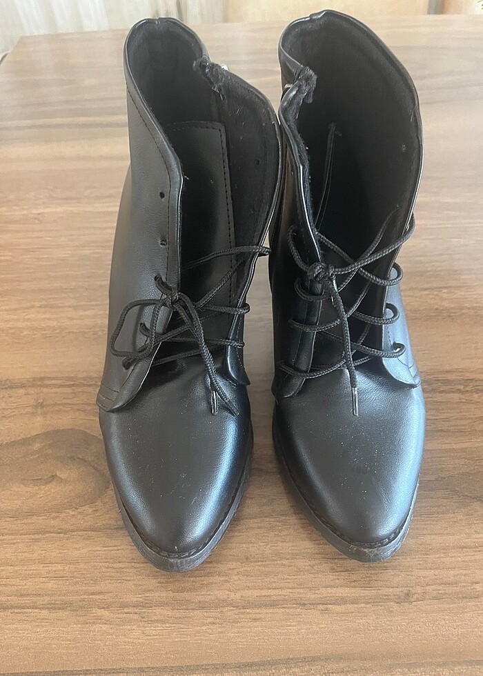 Deri siyah bot - Görsel 2