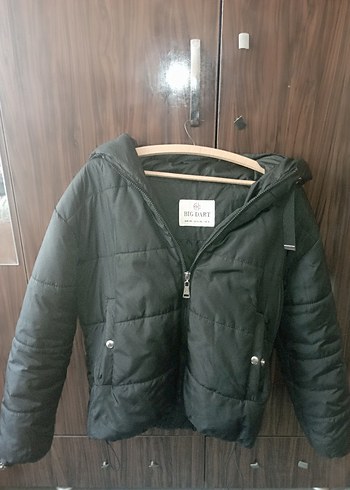 Siyah Fermuarlı Kadın Kış Montu