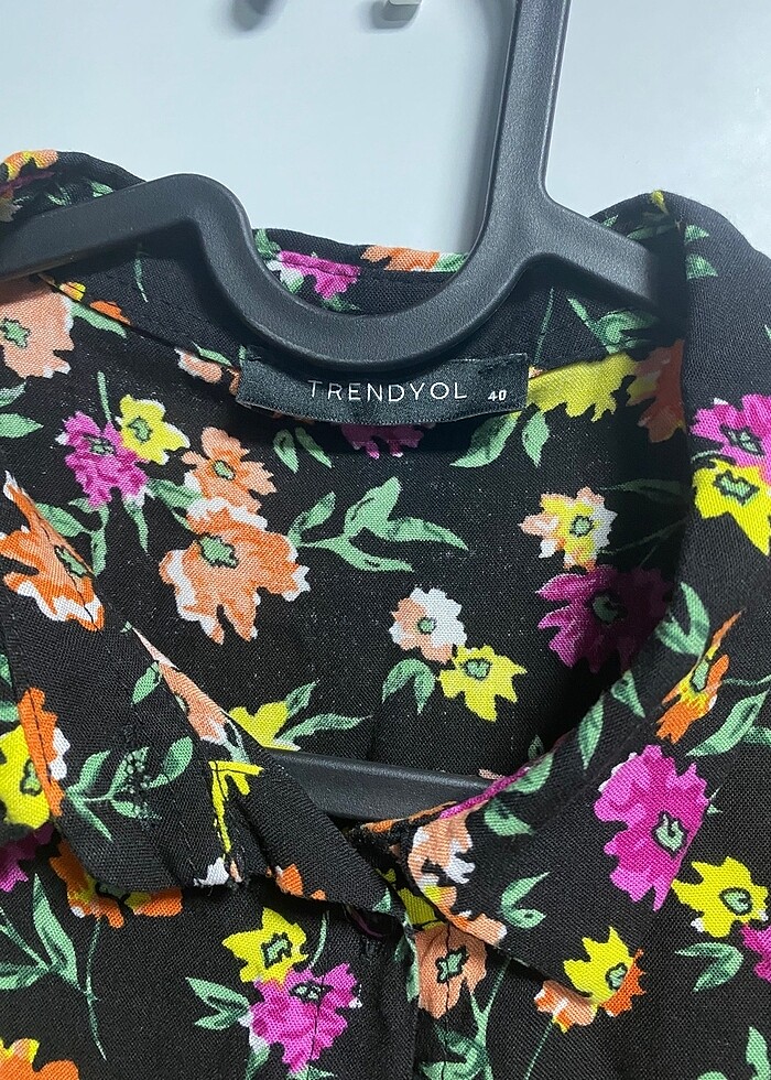 Çiçek desenli günlük elbise - Görsel 4