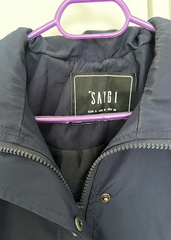 Düğmeli Lacivert Midi Kadın Trenckot - Görsel 4