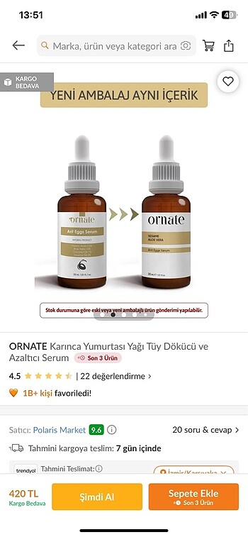 Karınca yumurtası yağı