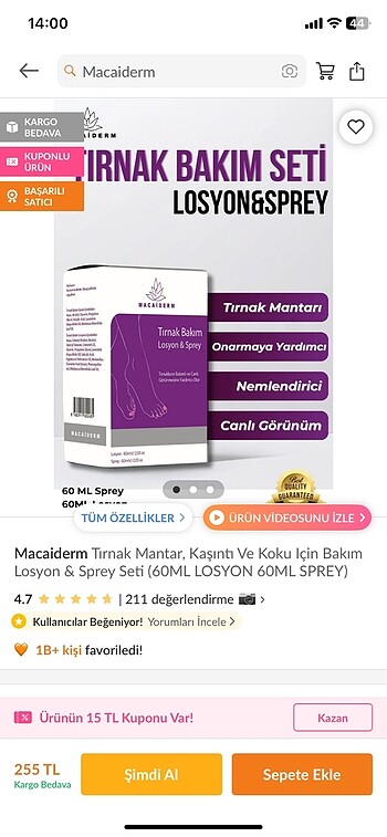 Tırnak bakım seti