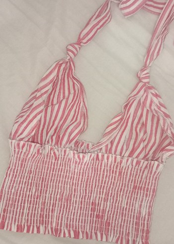 Kırmızı Çizgili Mini Bohem Bralet - Görsel 3
