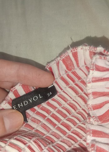 Kırmızı Çizgili Mini Bohem Bralet - Görsel 4