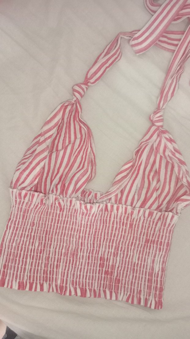 Kırmızı Çizgili Mini Bohem Bralet - Görsel 3