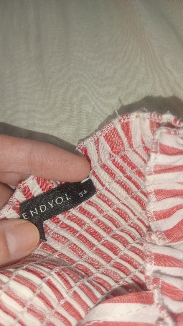 Kırmızı Çizgili Mini Bohem Bralet - Görsel 4