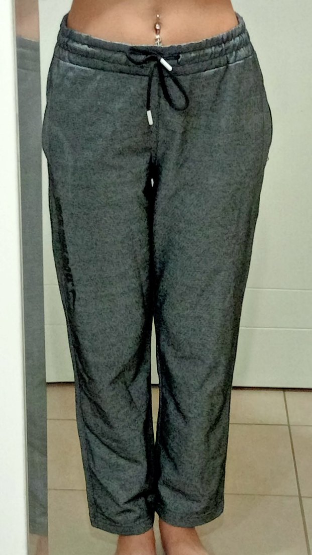 Gri Rahat Kesim Fermuarlı Kadın Eşofman - Görsel 2