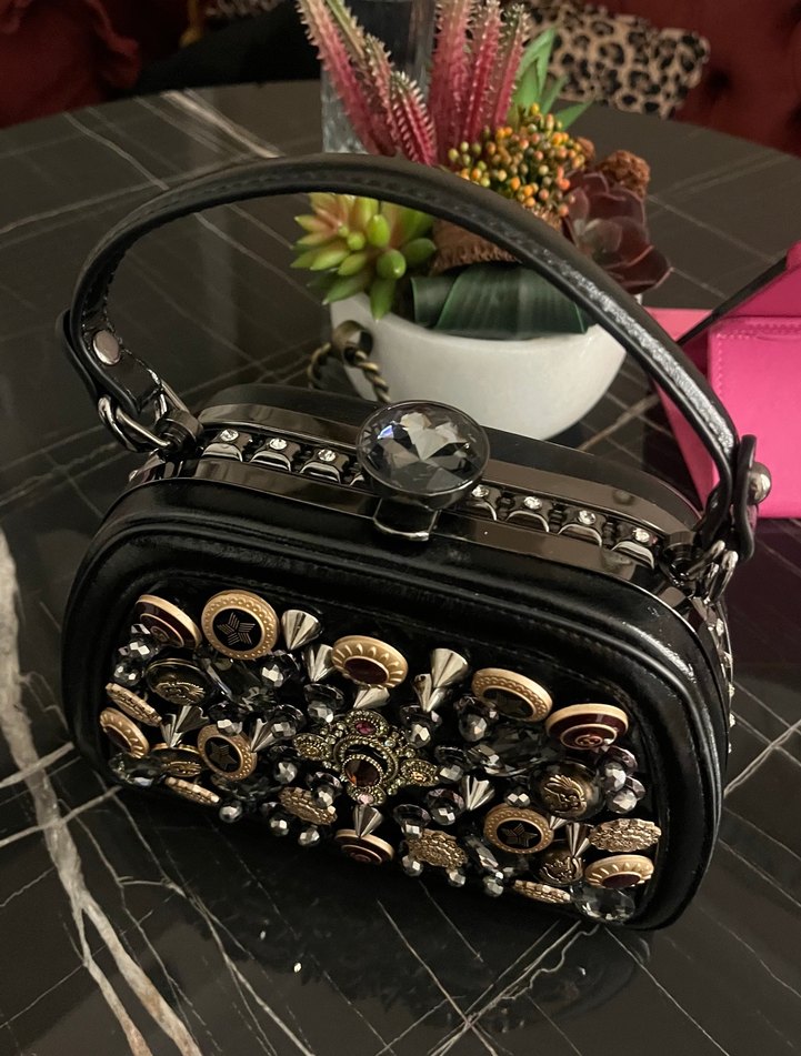 İthal Taşlı Deri Çanta - Görsel 3