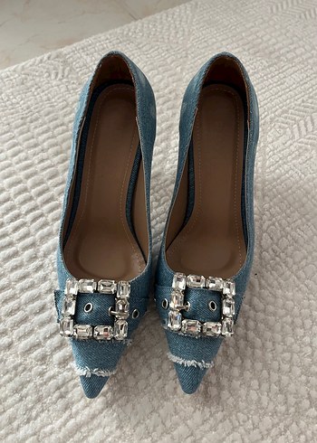 Zara Zara Model Taşlı Kot Ayakkabı
